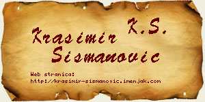 Krasimir Šišmanović vizit kartica